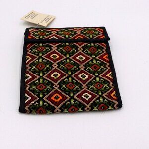 Maya Traditions Travel Wallet Aztec Print Hook Loop Closure Lots of Pockets